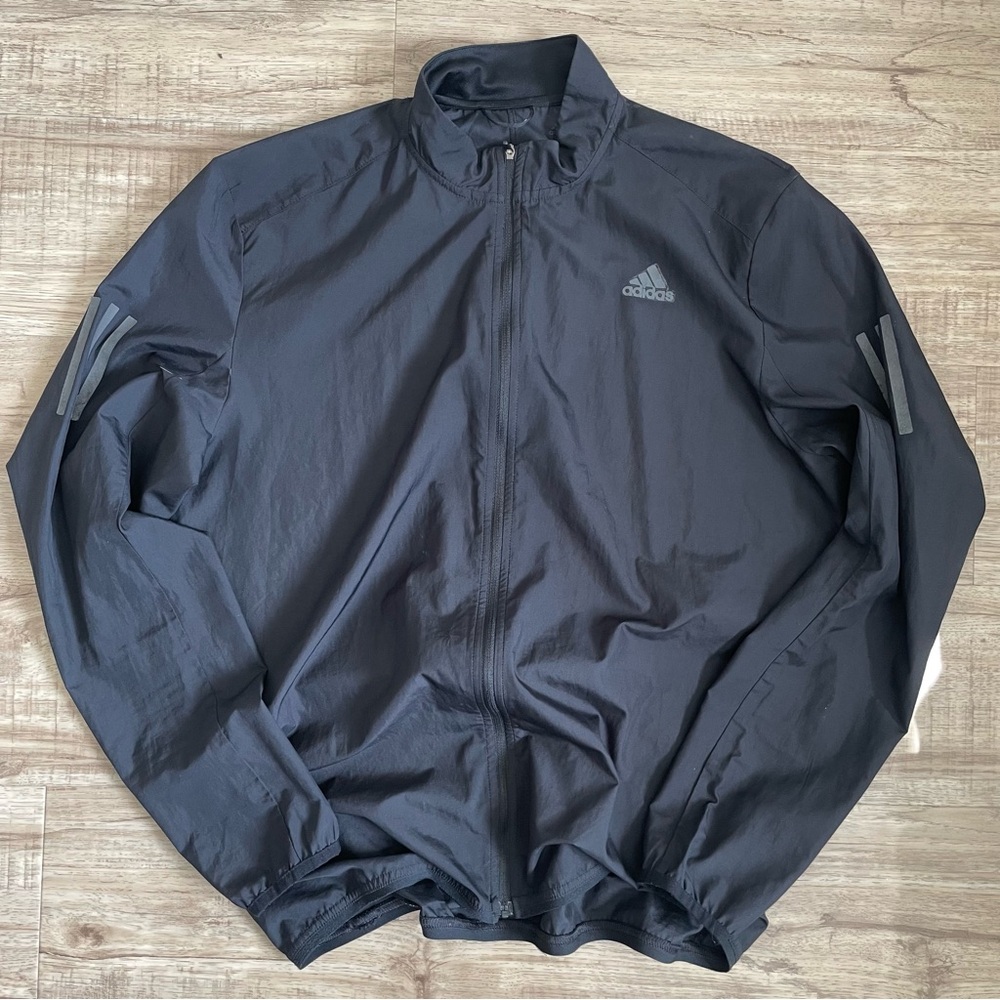 Adidas Men's Medium Black Jacket Windbreaker